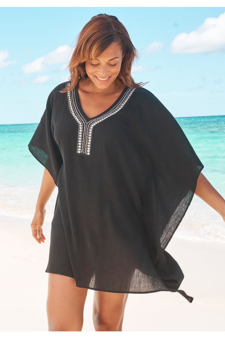 Jeweled Caftan, Alternate, color, BLACK