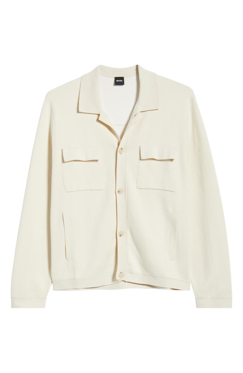 BOSS Uttoni Shirt Jacket, Main, color, Open White