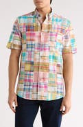 Vintage 1946 Patchwork Madras Short Sleeve Button-Down Shirt