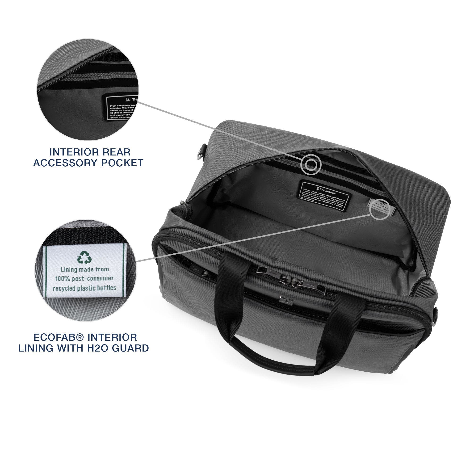 TRAVELPRO Crew Classic 2-Piece Set - Carry On 21-Inch Spinner & Underseat Travel Tote Bag, Alternate, color, Titanium Grey