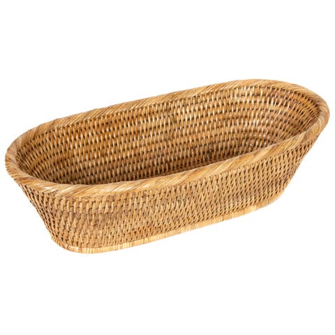 Artifacts Rattan Oval Bread Basket