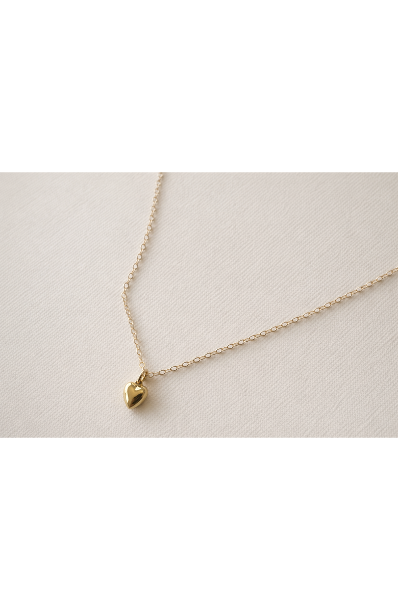 Sheena Marshall Jewelry Lou Puff Heart Necklace, Alternate, color, 14K Gold Fill - 18-20"