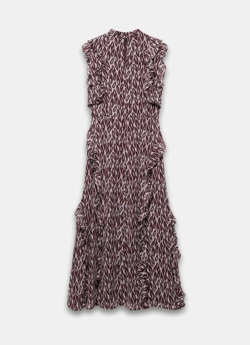 Mint Velvet Printed Maxi Dress In Burgundy