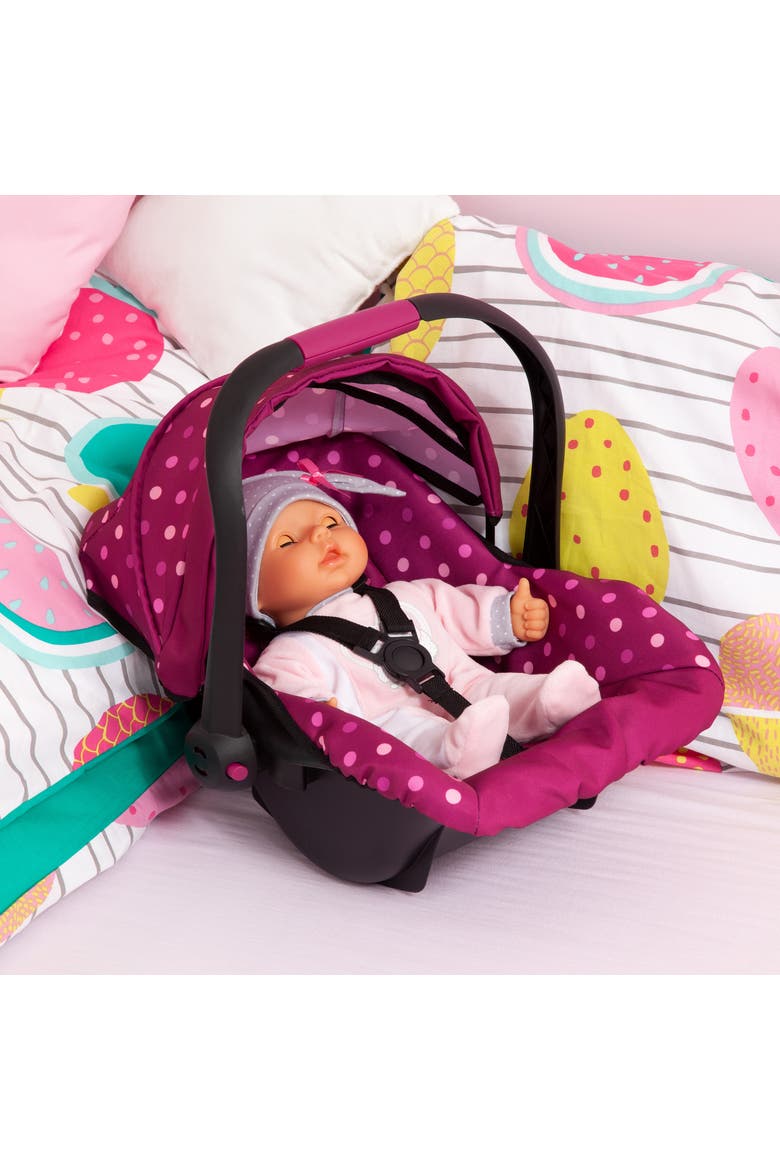 Baby Doll Deluxe Car Seat With Canopy, Alternate, color, Pink