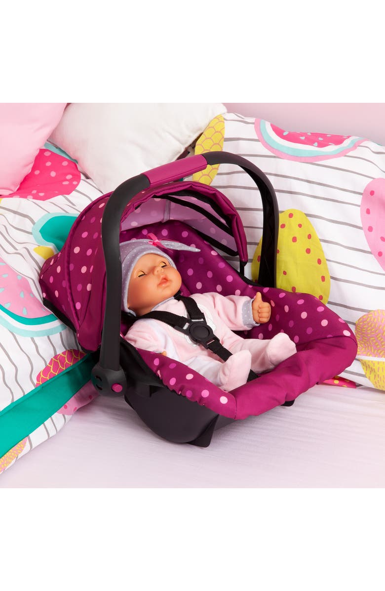 Bayer Design Baby Doll Deluxe Car Seat With Canopy, Alternate, color, Pink