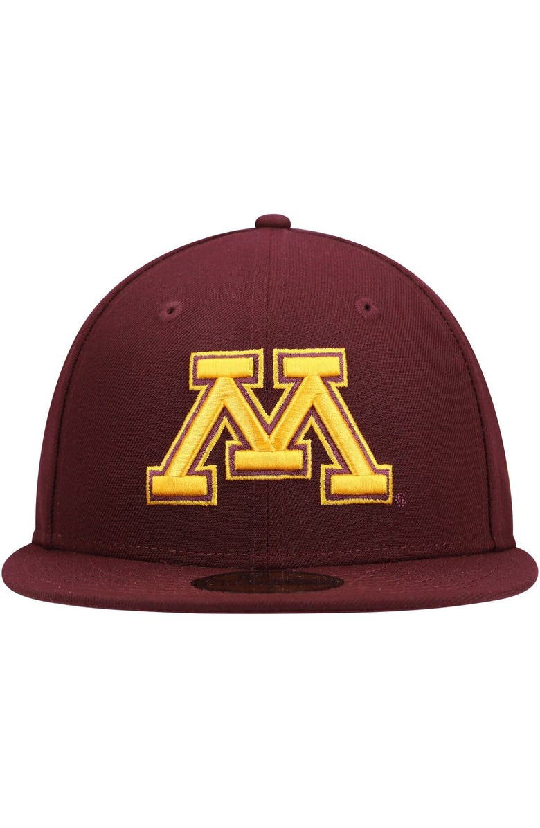 New Era Men's New Era Maroon Minnesota Golden Gophers Logo Basic 59FIFTY Fitted Hat, Alternate, color, Maroon