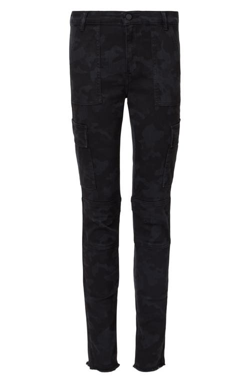 Shop Allsaints Duran Skinny Fit Cargo Jeans In Camo Black