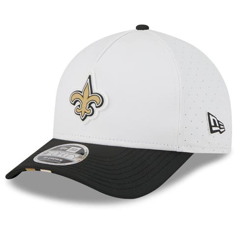 Men's New Era  White/Black New Orleans Saints 2025 NFL Training Camp A-Frame 9FORTY Adjustable Hat