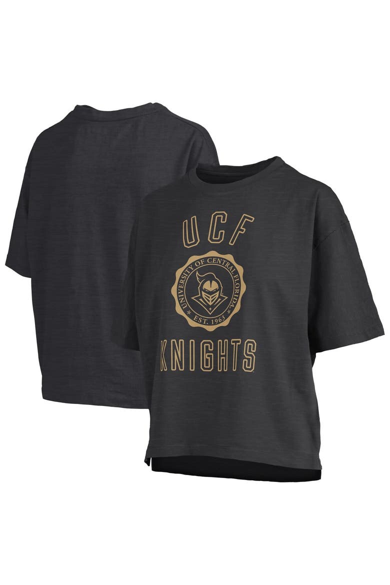 Women's Pressbox Black UCF Knights Motley Crew Bishop Waist Length Oversized Slub T-Shirt, Main, color, Black