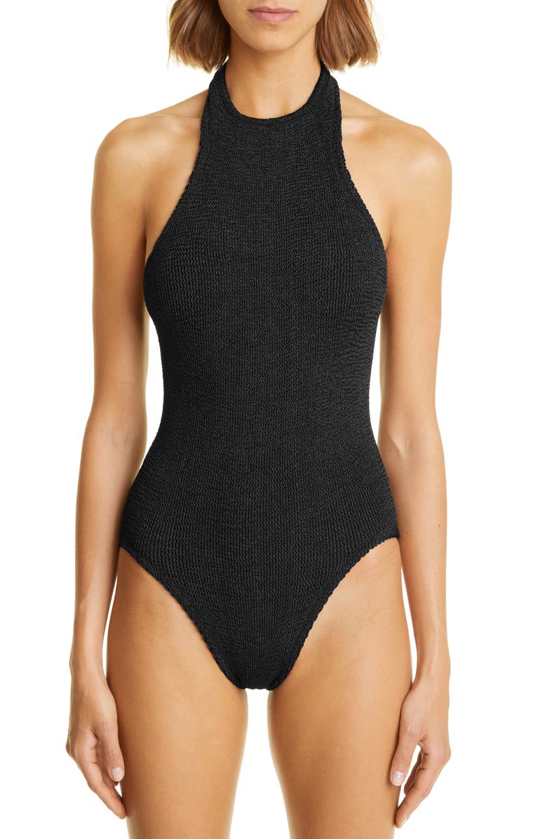 Hunza G Crinkle One-Piece Swimsuit, Main, color, 