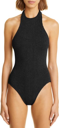 ワンピース水着 HUNZA G Women One Piece Swimsuits S SQUARE CR CRINKLE BLACK Hunza G: Square Neck One Piece - Black – Azaleas