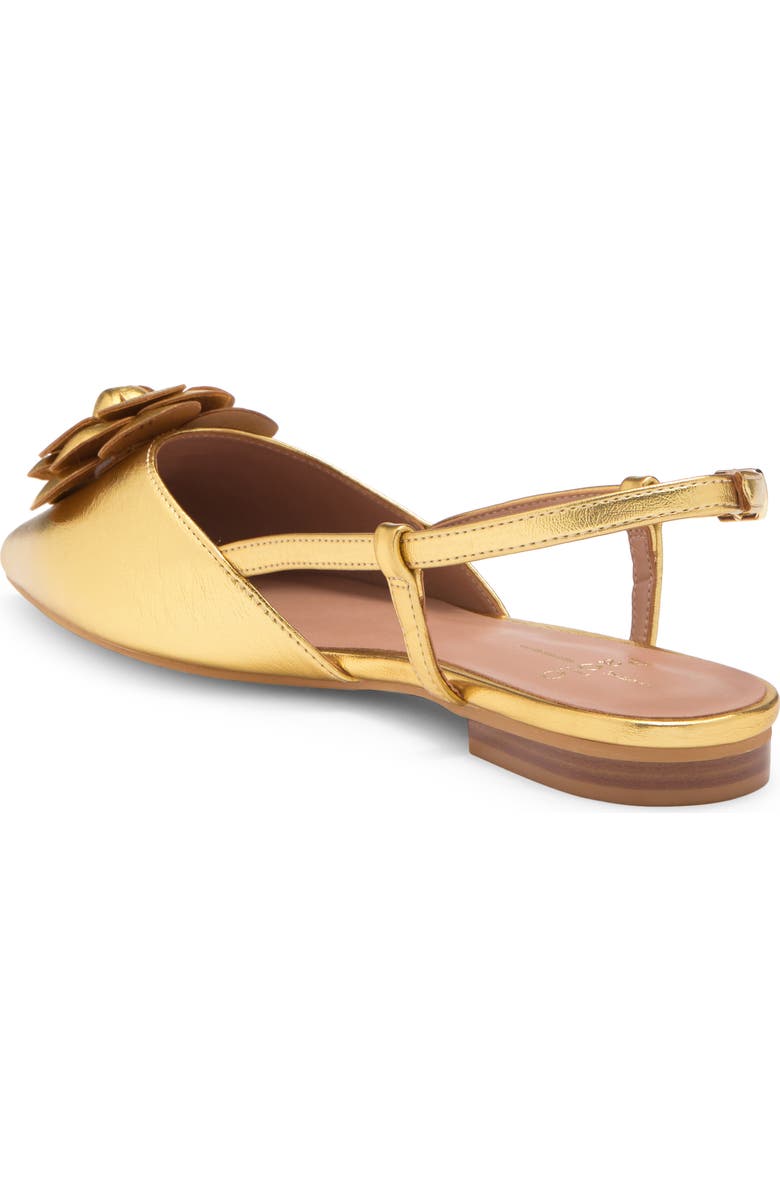Linea Paolo Christa Slingback Flat, Alternate, color, Gold