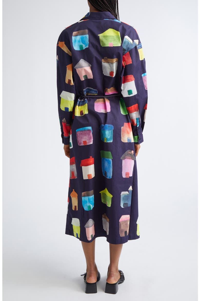 House Print Cotton Shirtdress, Alternate, color, REFUGIOS