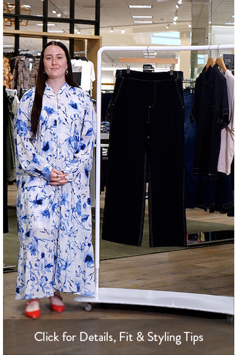 Irina Contrast Stitch Straight Leg Ponte Pants video