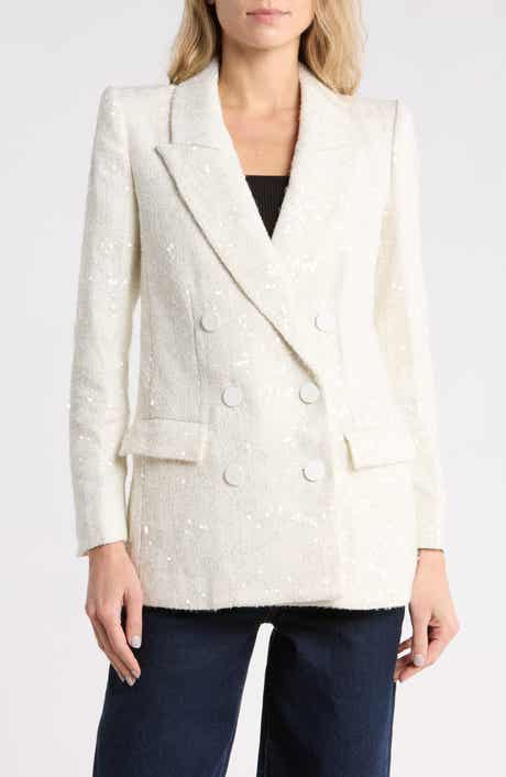 Cambrie Sequin Tweed Oversize Blazer