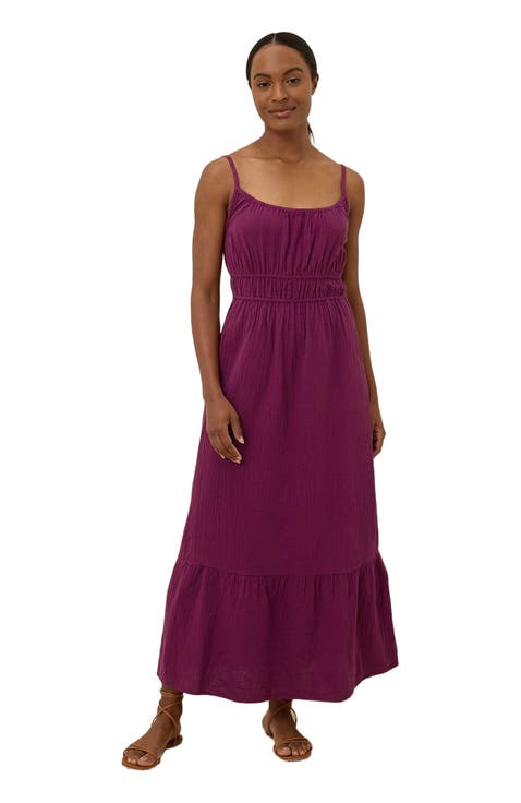 Organic Cotton Coastal Double Gauze Cami Maxi Dress