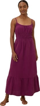 Pact Organic Cotton Coastal Double Gauze Cami Maxi Dress