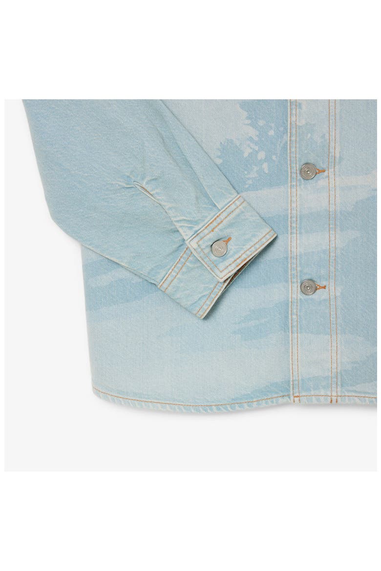 Oversize Button-Up Denim Shirt, Alternate, color, MKU WASHED BLEACH