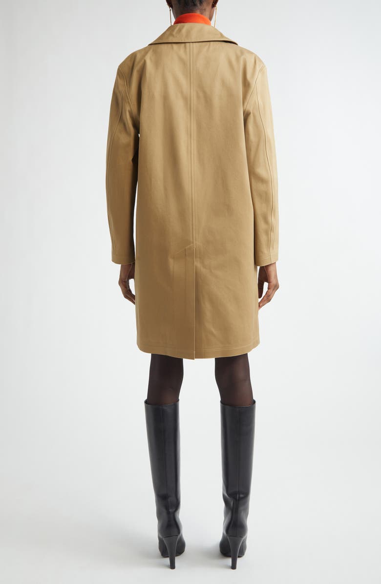 Saint Laurent Cotton Gabardine Coat, Alternate, color, Beige