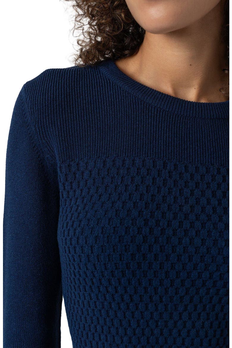 Honeycomb Rib Sweater, Alternate, color, navy