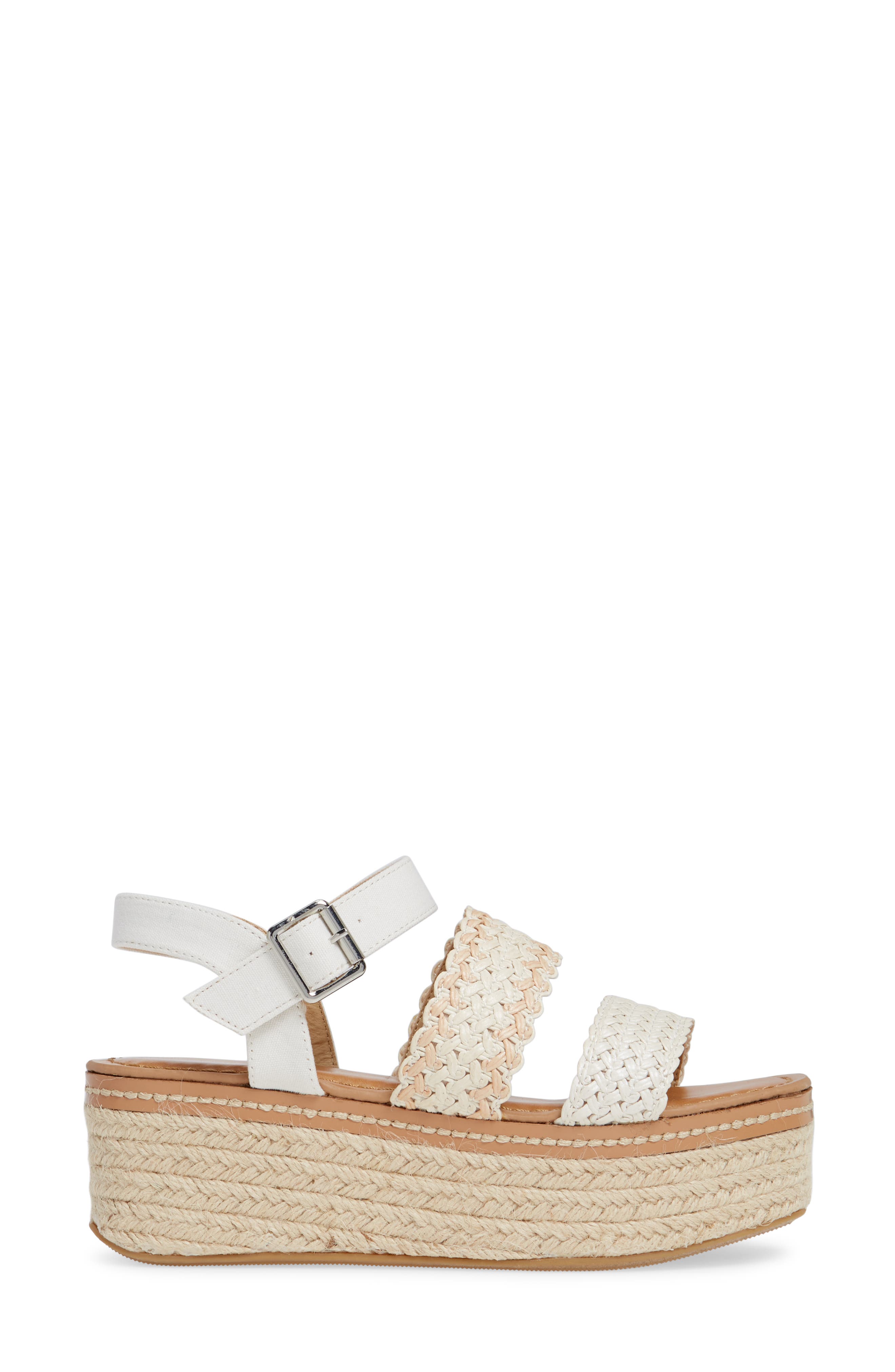 Zinger Platform Sandal, Alternate, color, CREAM CANVAS