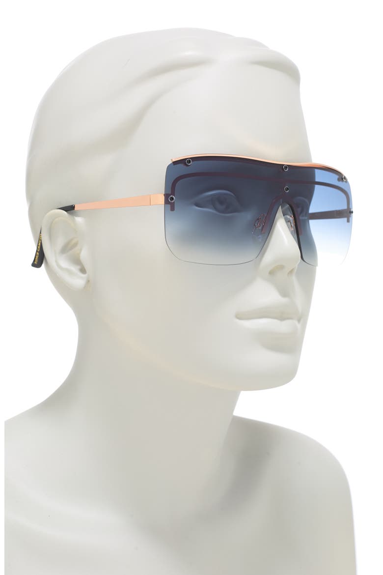 70mm Shield Sunglasses, Alternate, color, ROSEGOLD