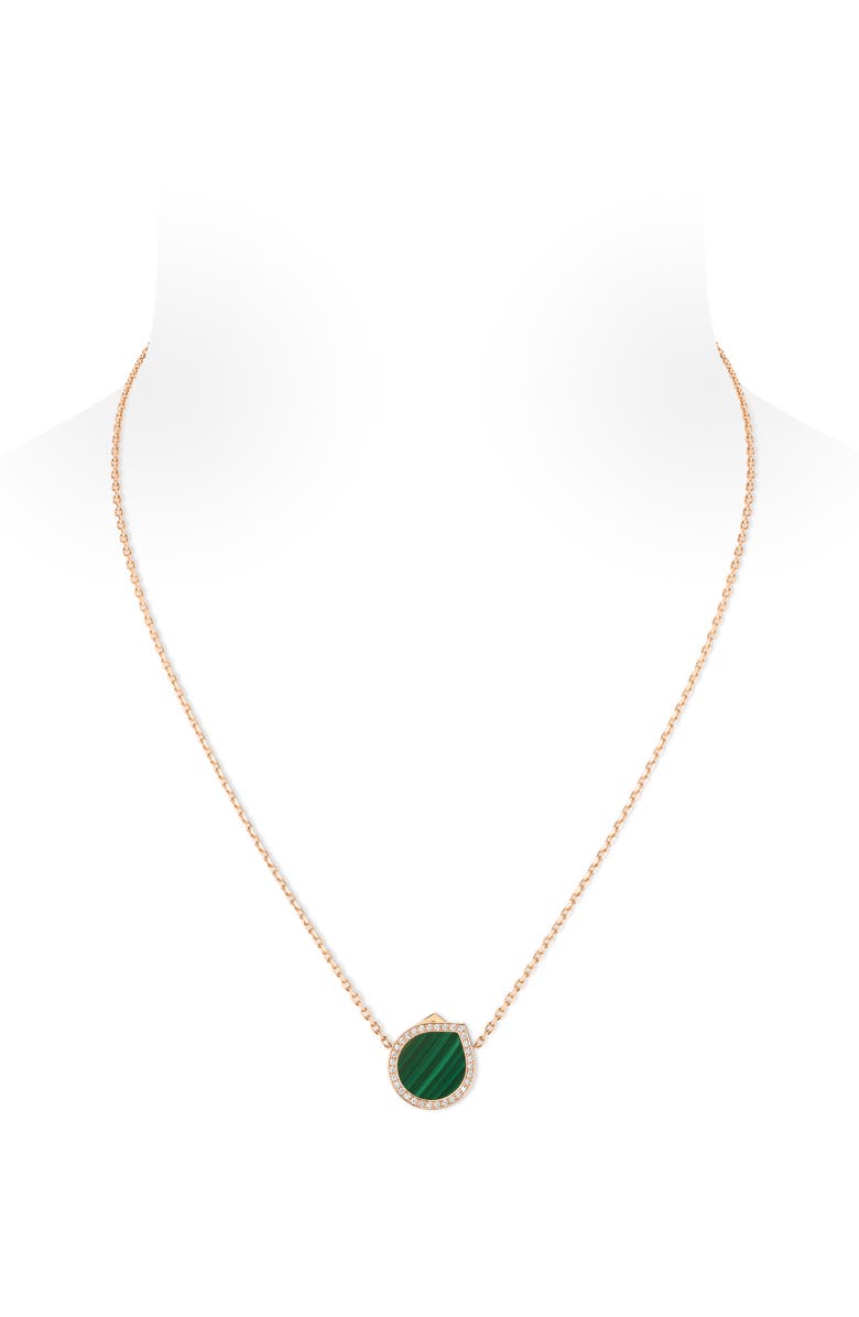 REPOSSI Antifer Malachite & Diamond Pendant Necklace, Alternate, color, Malachite