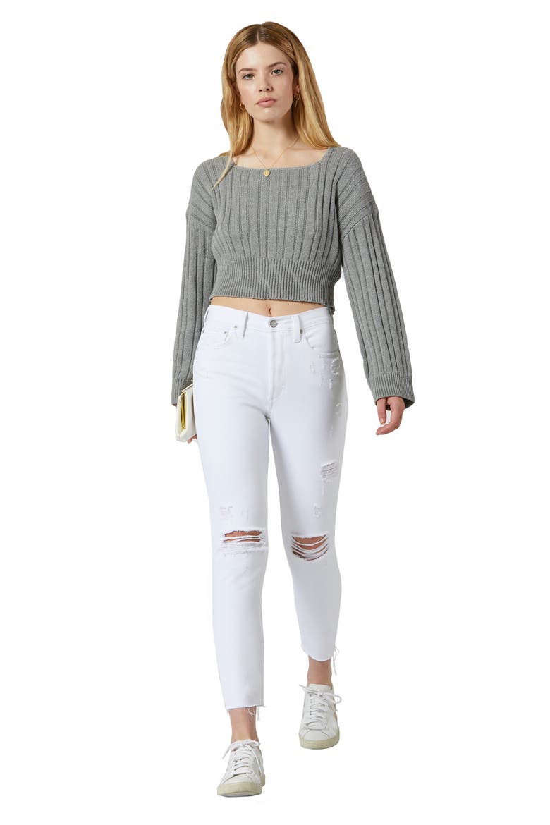 The Billy Ripped High Waist Ankle Skinny Jeans, Alternate, color, SWEET BABY JANE