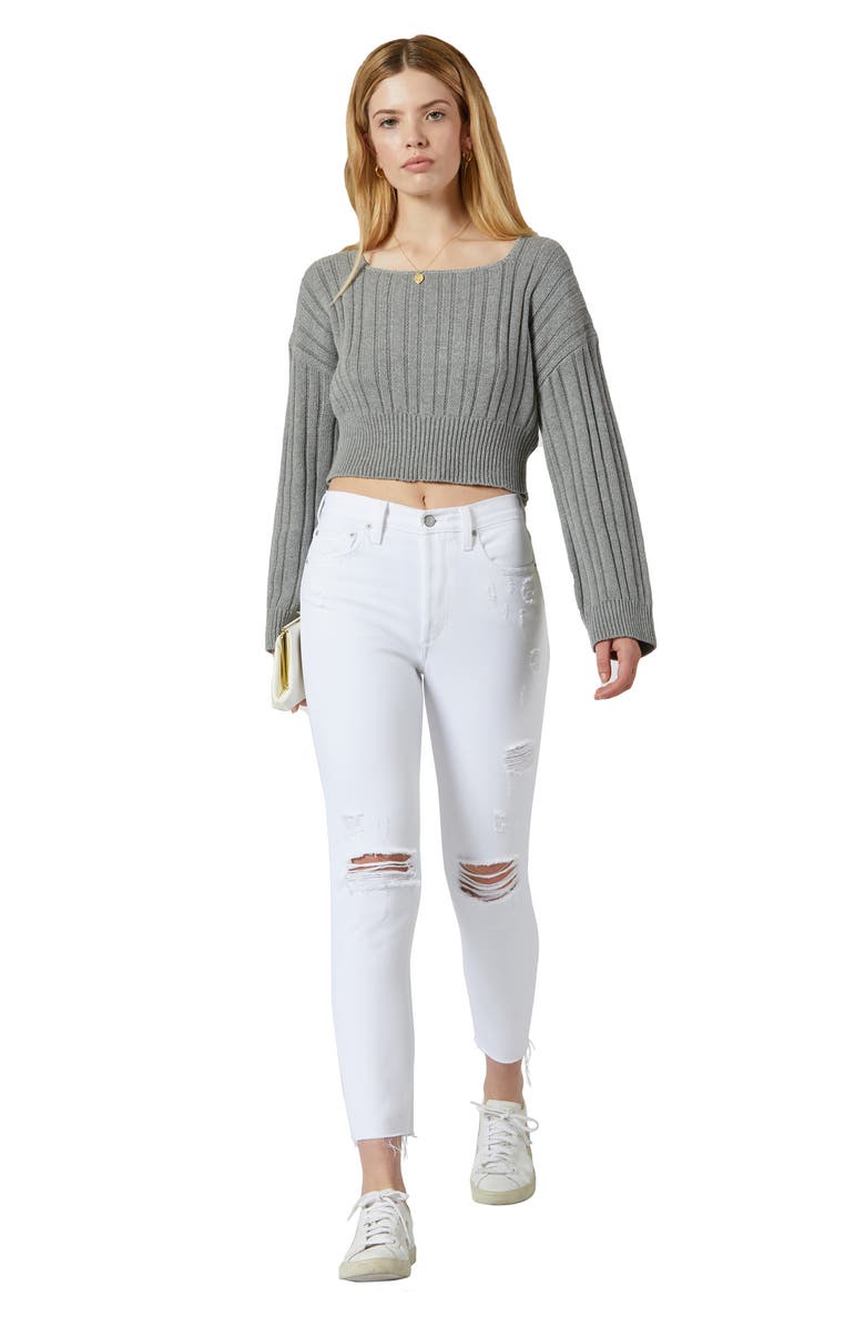 Boyish Jeans The Billy Ripped High Waist Ankle Skinny Jeans, Alternate, color, 