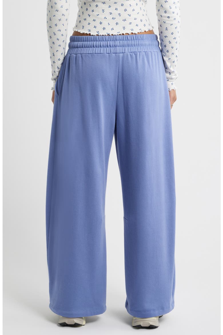 Barrel Leg Fleece Sweatpants, Alternate, color, BLUE FROST