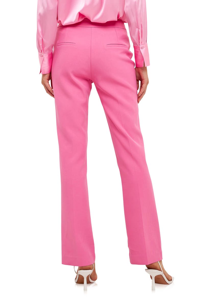 Flat Front Trousers, Alternate, color, PINK