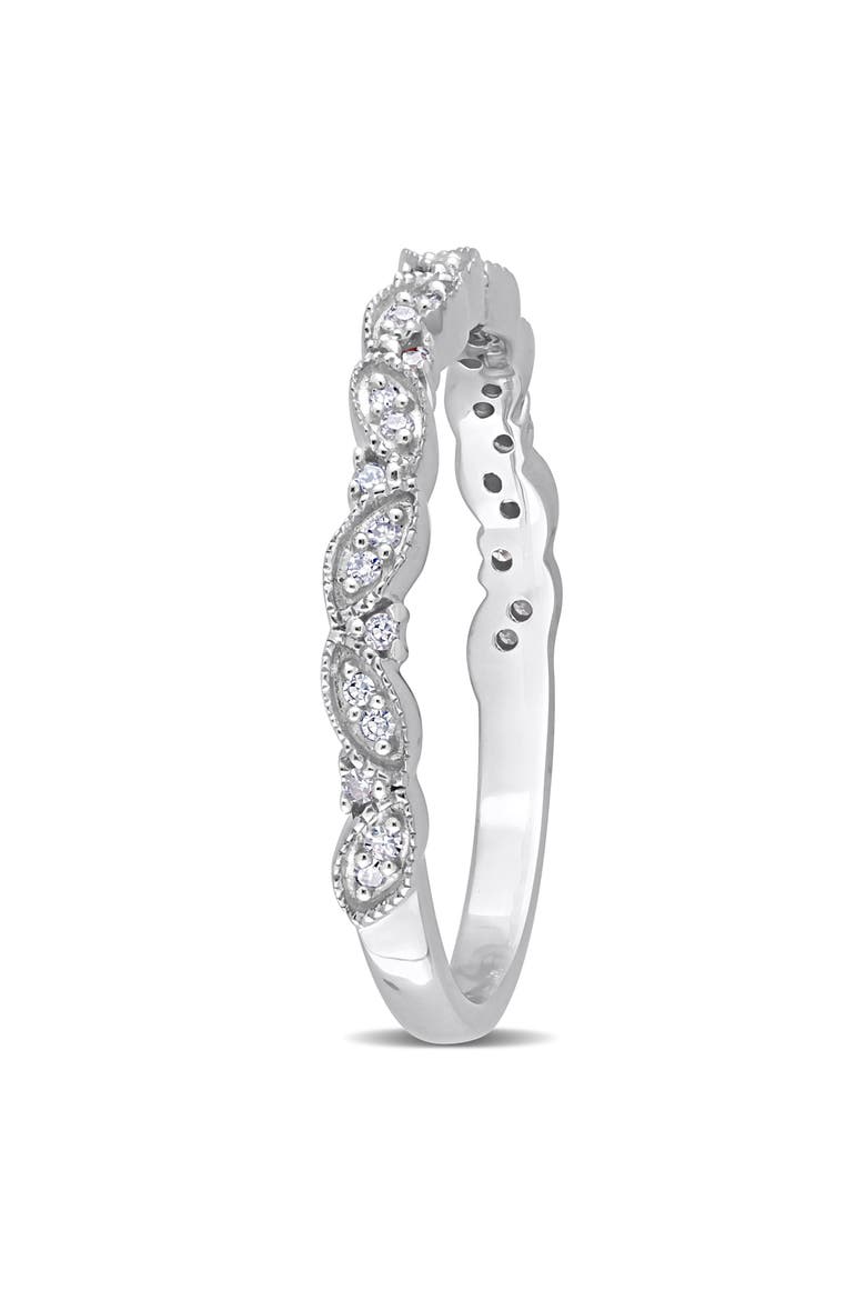 Diamond Semi Eternity Ring - 0.1ct., Alternate, color, WHITE GOLD