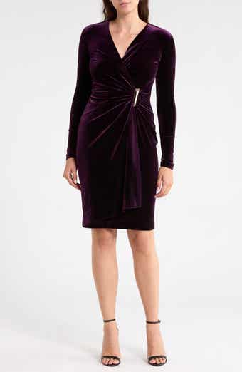 Long Sleeve Velvet Dress