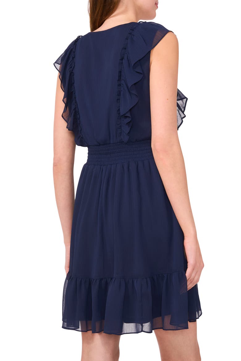 Ruffle Detail Sleeveless Dress, Alternate, color, CLASSIC NAVY