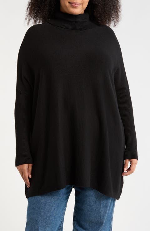 Oversize Turtleneck Sweater (Plus)