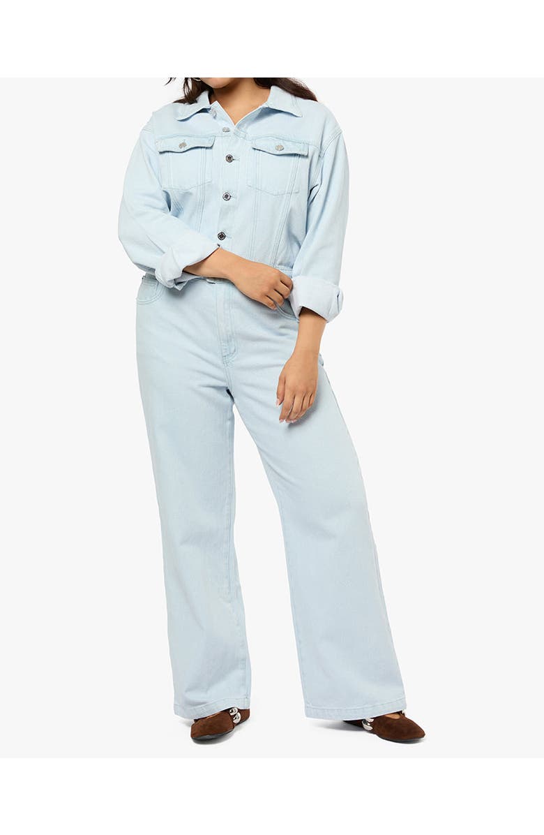 WeWoreWhat Relaxed Denim Jumpsuit, Alternate, color,