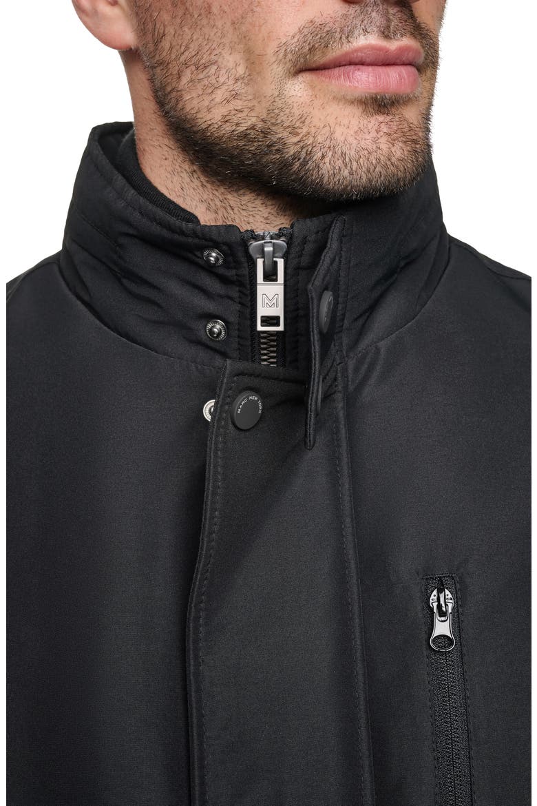 Stand Collar Jacket with Bib, Alternate, color, BLACK