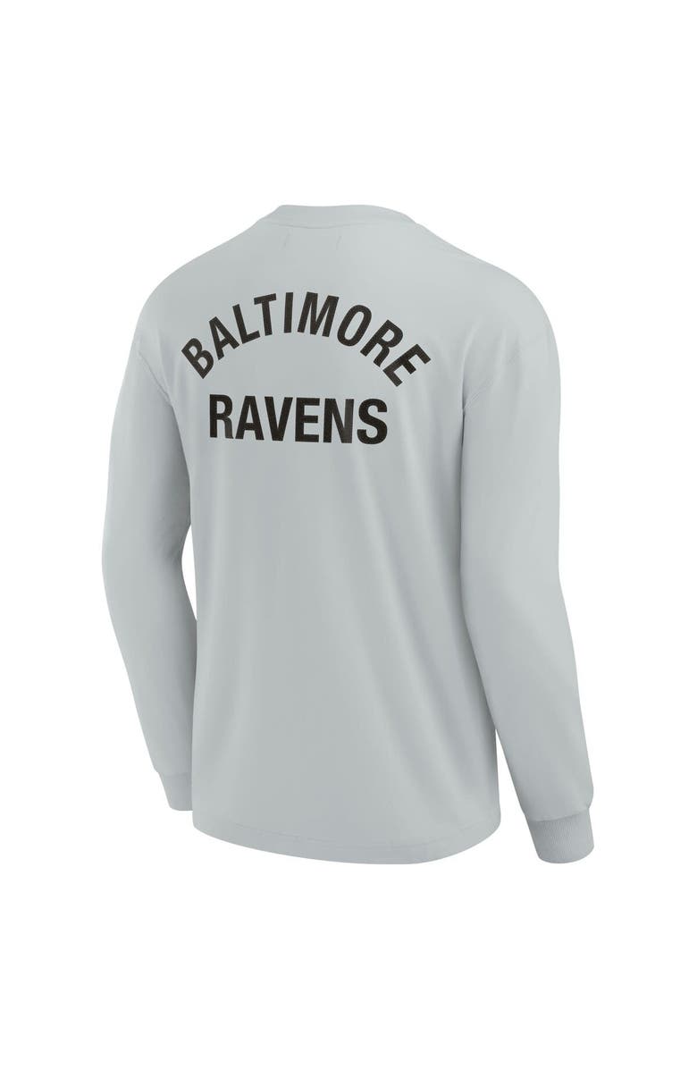 Fanatics Signature Unisex Fanatics Signature Gray Baltimore Ravens Elements Super Soft Long Sleeve T-Shirt, Alternate, color, Gray