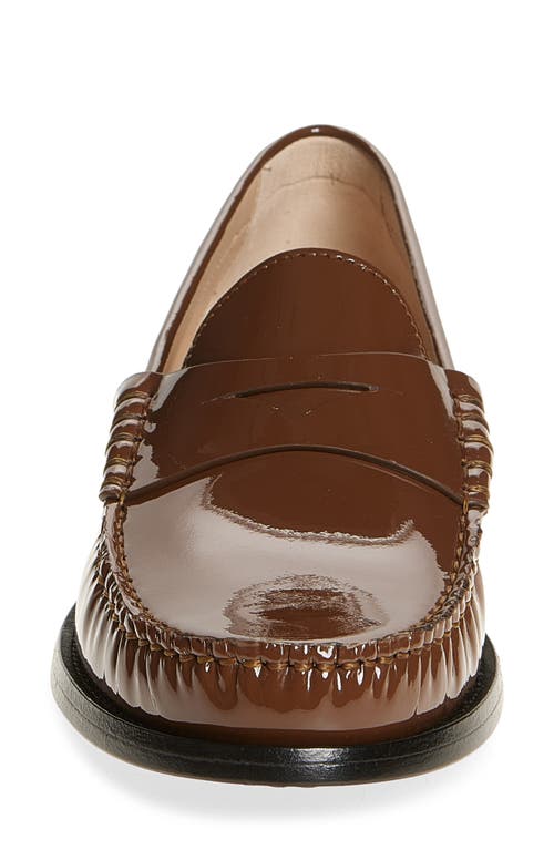 Stuart Weitzman Lottie Penny Loafer In Brown