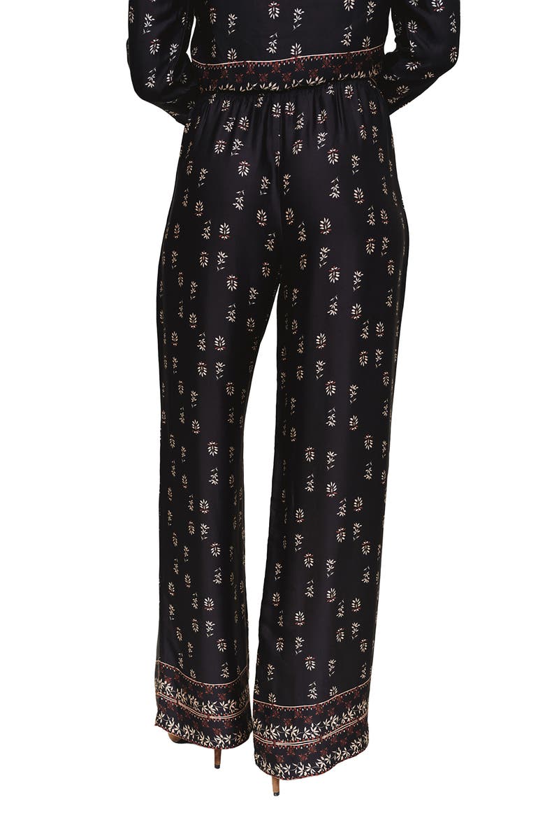 Single Pleat Wide Leg Pants, Alternate, color, FLORAL BORDER PRINT