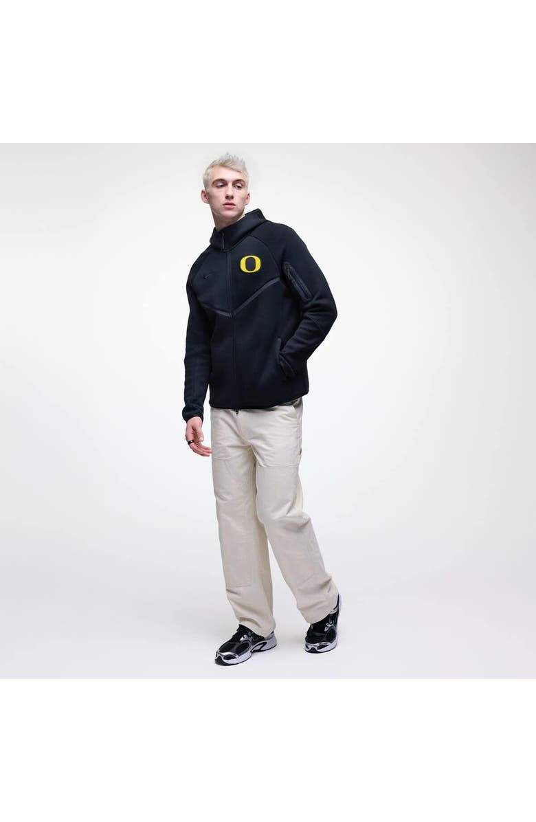 Nike Men's Nike Black Oregon Ducks Tech Fleece Full-Zip Windrunner Hoodie, Alternate, color, Black