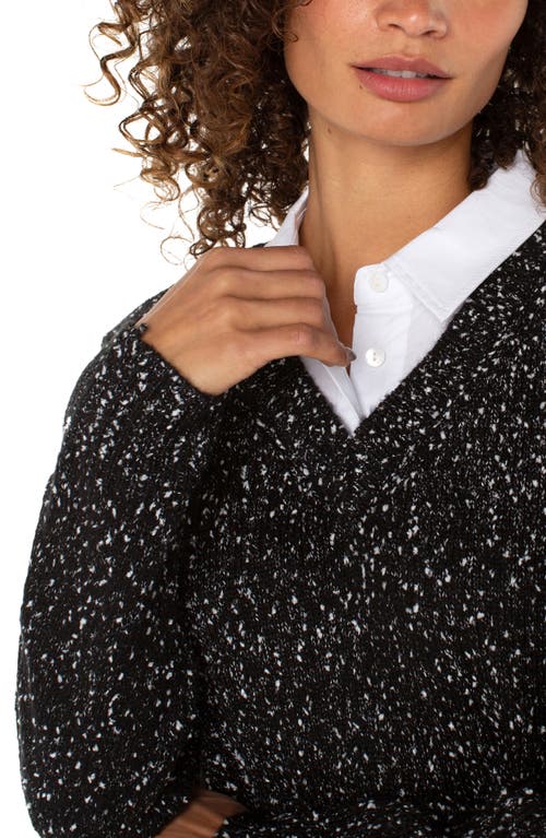 Liverpool Layered Look Mélange Sweater
