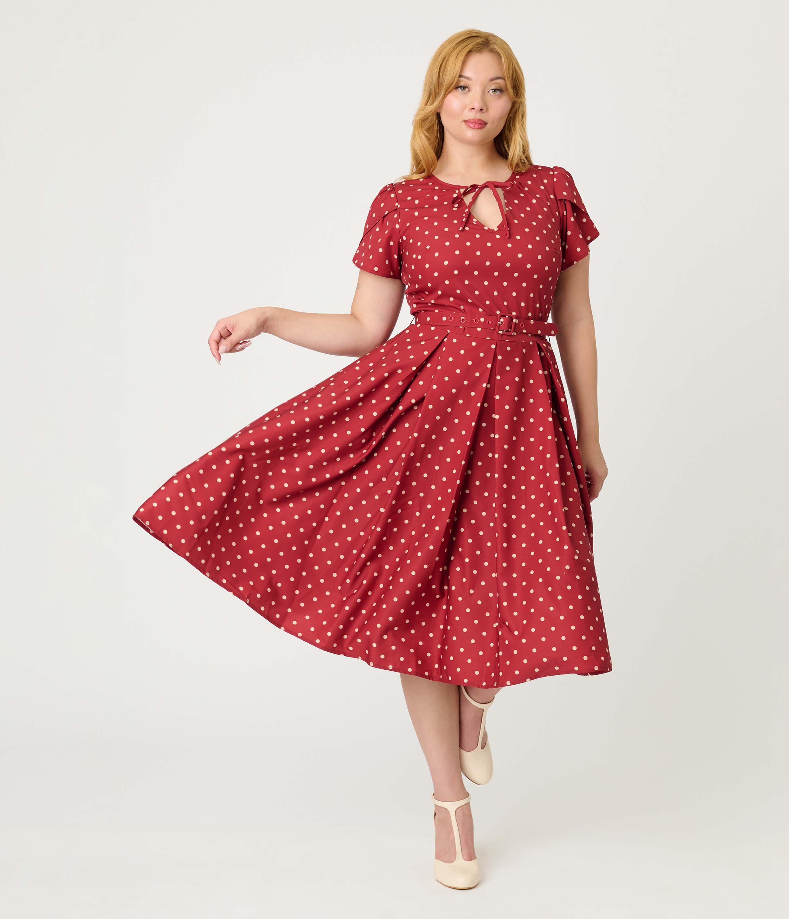 Red & Ivory Dot