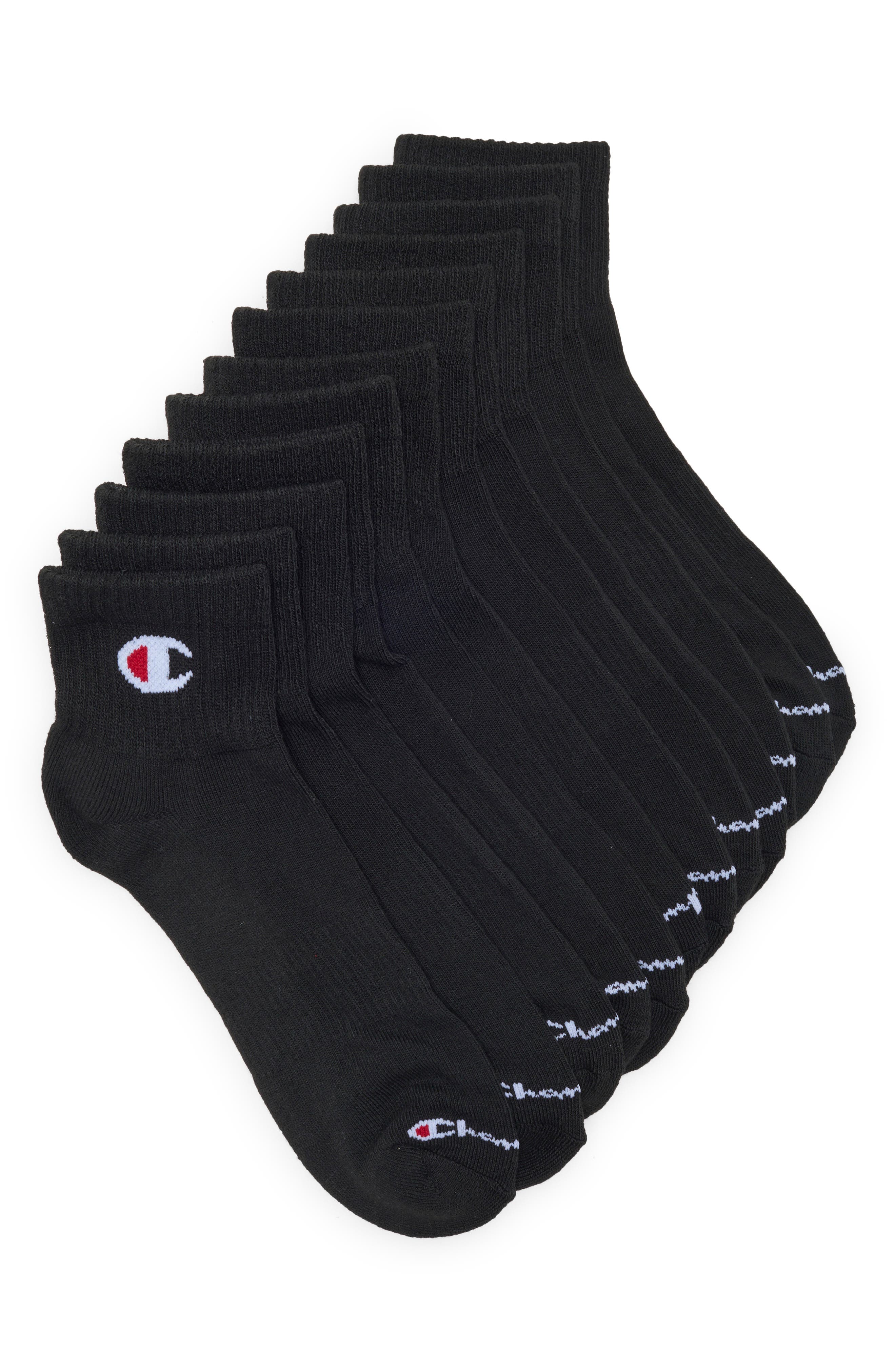 6-Pack Logo Quarter Crew Socks