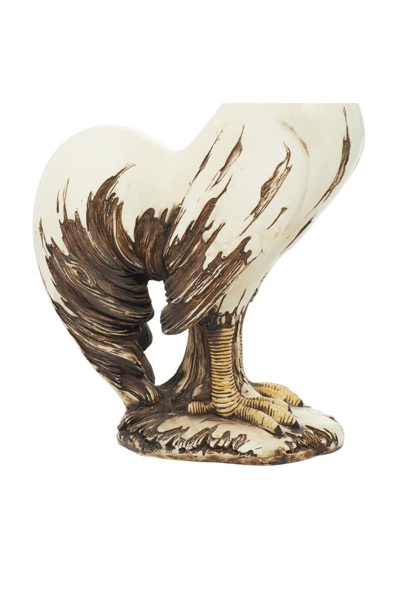 Farmhouse Polystone Rooster Statue, Alternate, color, WHITE