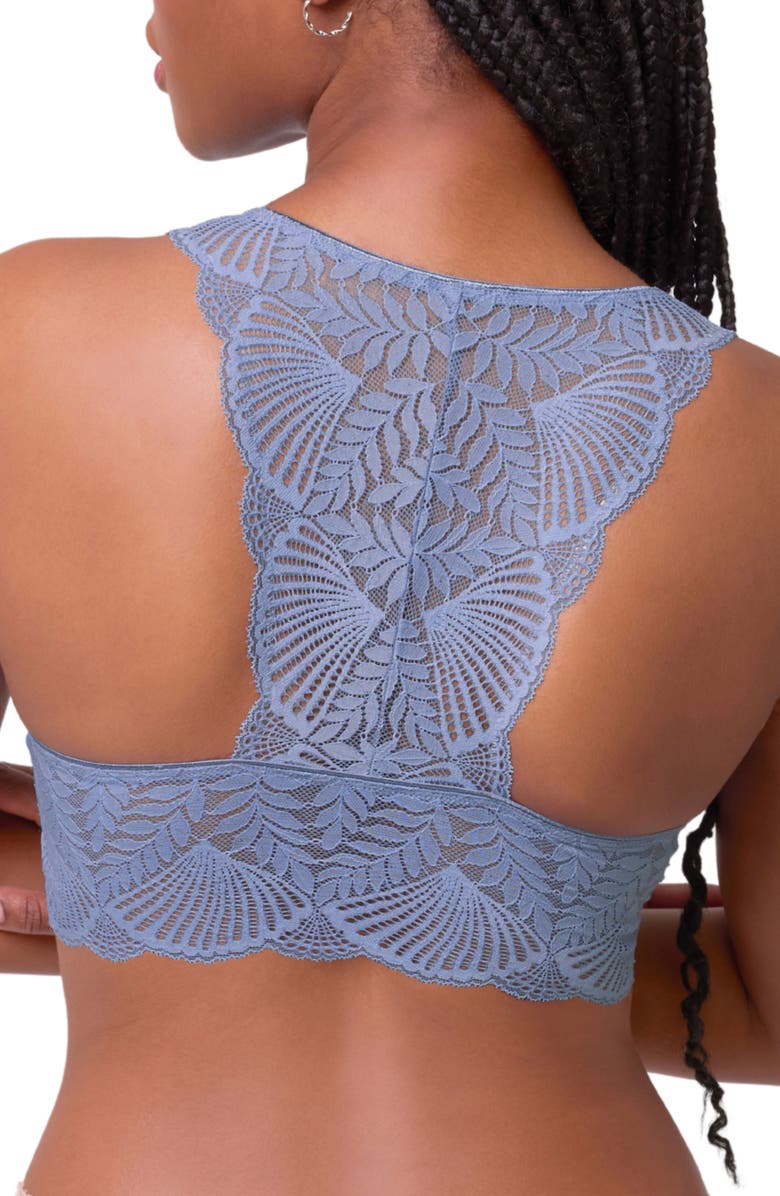 Fleur't Belle Epoque Full Cup Racerback Lace & Microfiber Bralette, Alternate, color, 