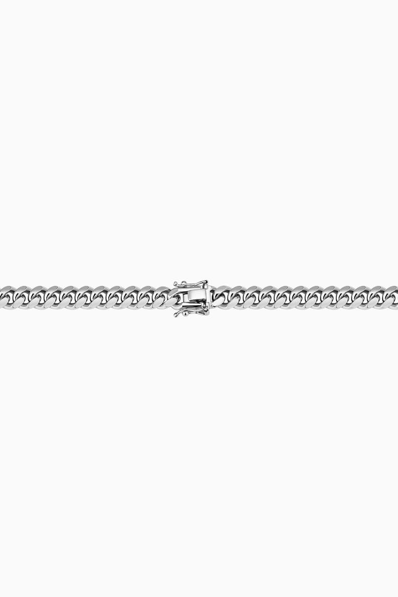 Mens In Command Cuban Statement Bracelet in Sterling Silver, Alternate, color, Silver