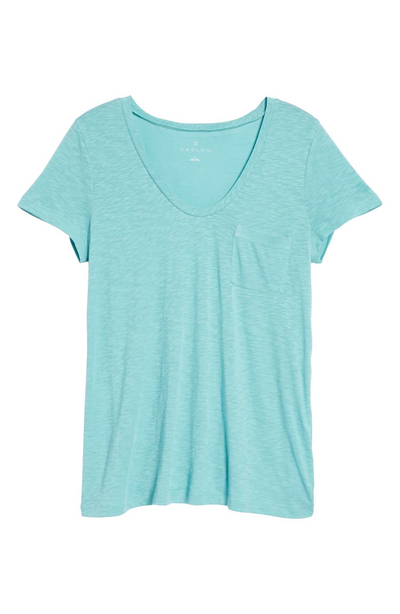 Caslon<sup>®</sup> U-Neck T-Shirt, Alternate, color, Green Agate