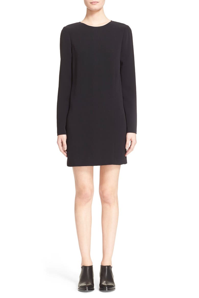 Plunging Back Tunic Dress, Main, color, BLACK