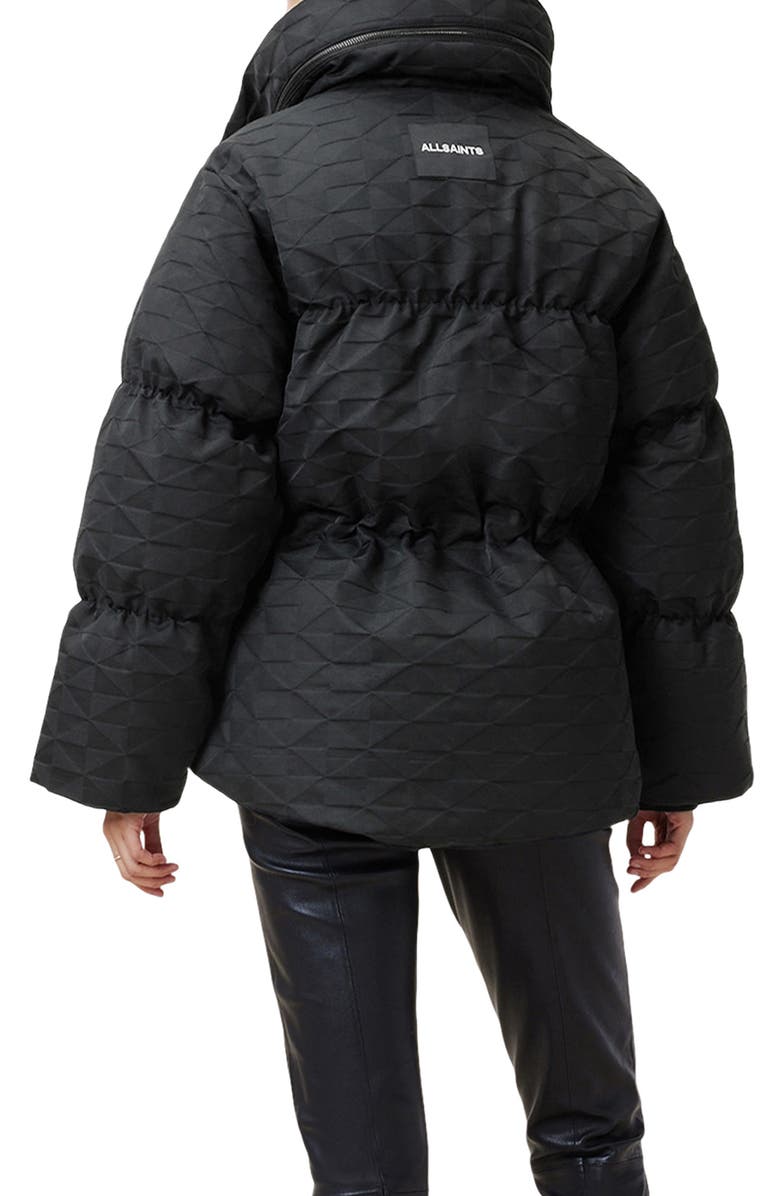 AllSaints Peckham Geometric Jacquard Puffer Jacket, Alternate, color,